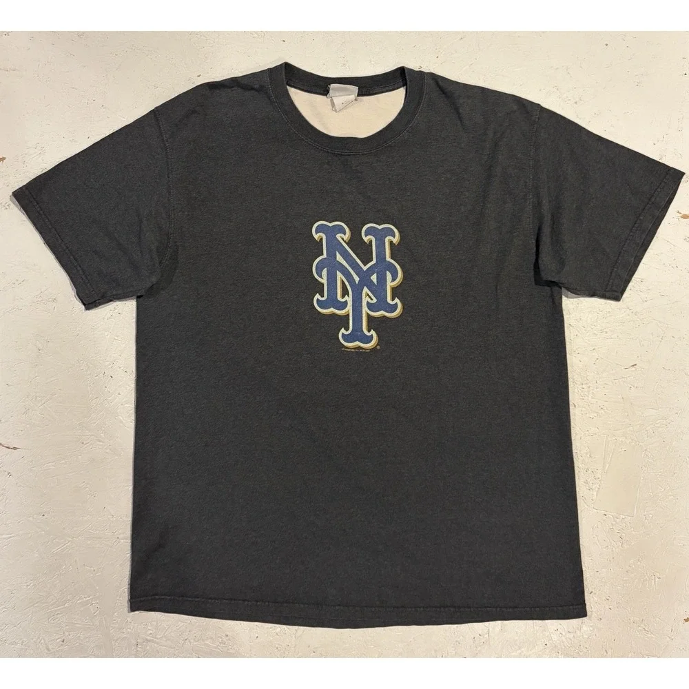 Vintage New York Mets Shirt Mens XL Gray MLB Baseball Lee Sport Graphic Tee